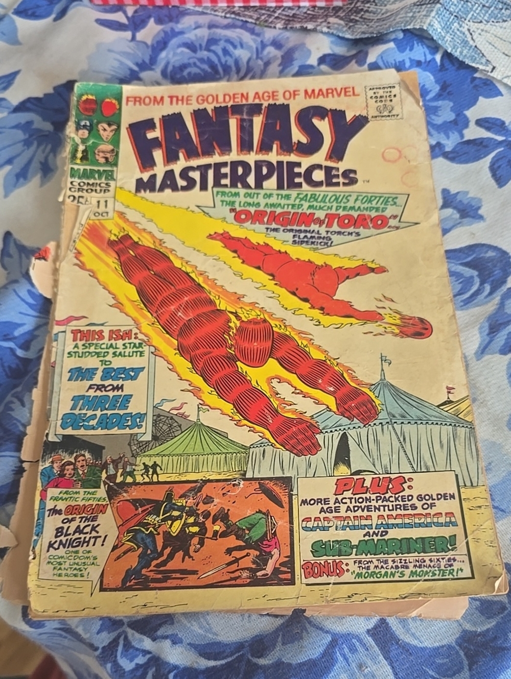 Fantasy Masterpieces #11 Marvel 1967 Origin of Toro ! Ripped Torch